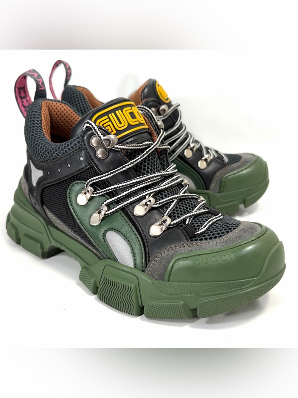 Gucci Flashtrek Green Low-Top Sneaker Men's Size 6.5 / 36.5
